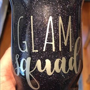 Black glittery little vase